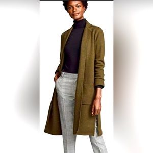 Madewell Camden Sweat Coat Olive Green Duster Womens XL